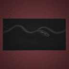 Tapis Serpent Dark Core — serpent noir, yeux rouges, fond Dark Core