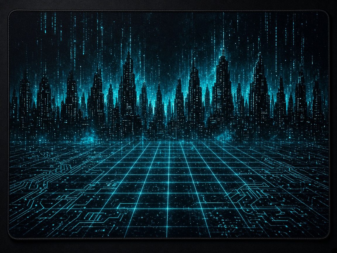 Ambiance cité cyber pour tapis MouseMatX