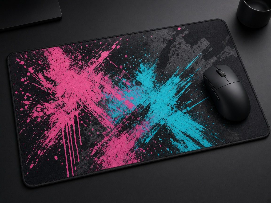 Tapis de souris XXL MouseMatX sur un bureau gaming